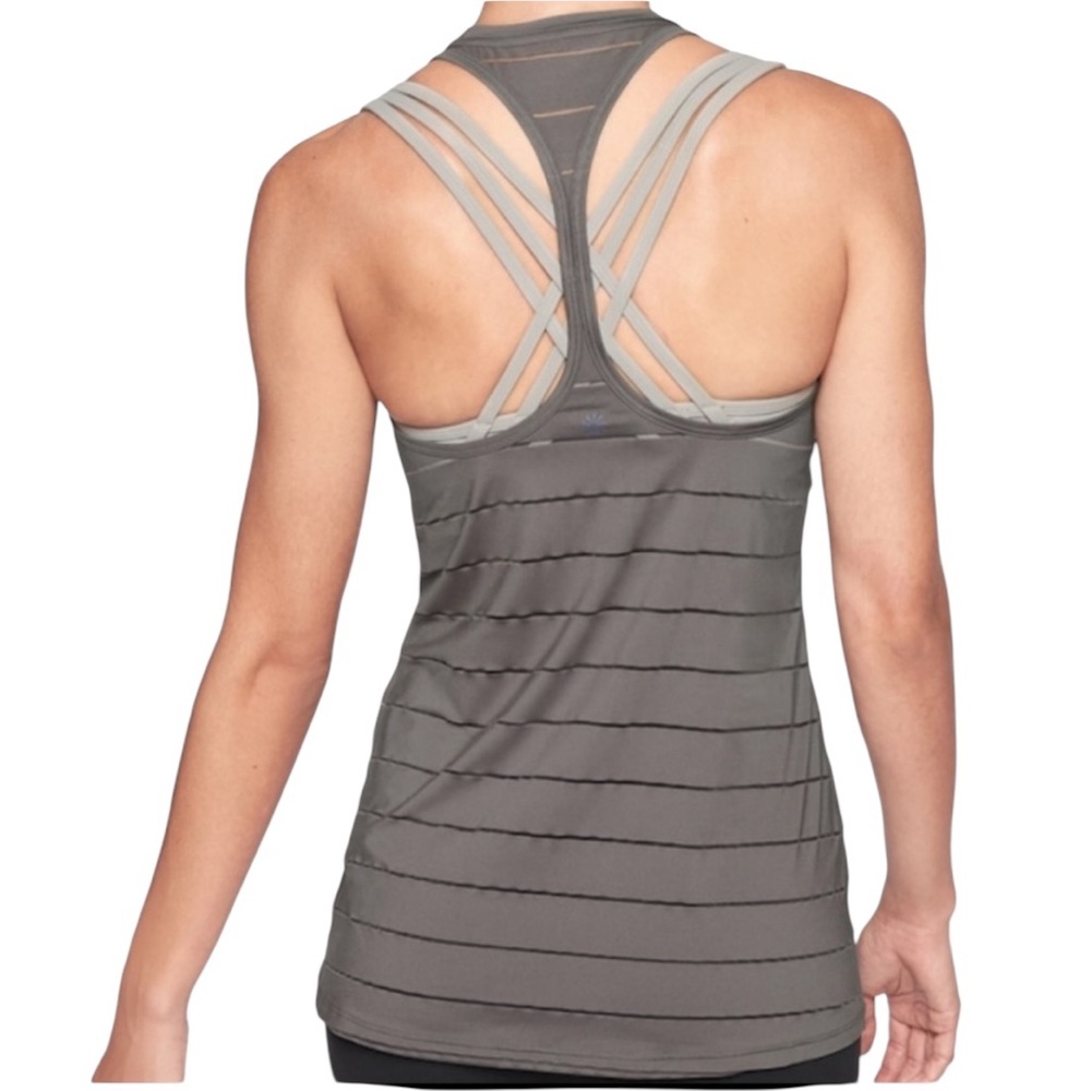 Athleta Gray Racerback Sleeveless Tank Top Size Small